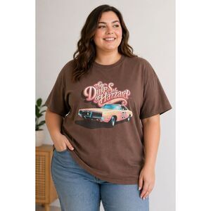 The Dukes of Hazard Graphic T-shirt Short Sleeve Tee Brown L